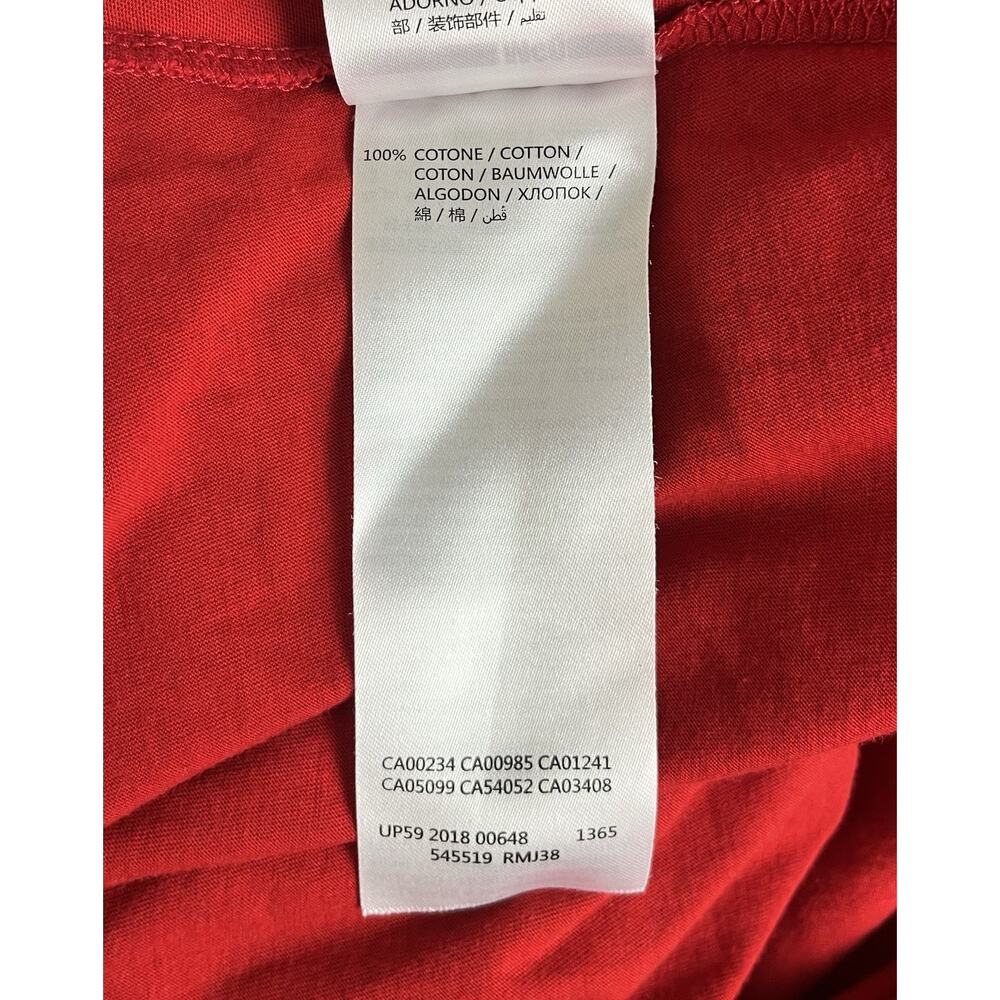 MCQ Alexander McQueen Red All Over Swallow Bird T-Shirt Dress Size Large - Picture 9 of 9